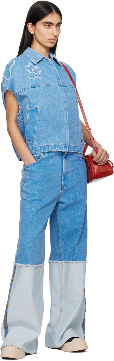 Vest Marni Marni Dilies Patch Denim Vest Blå | JKJD0315QS USCX34, 3