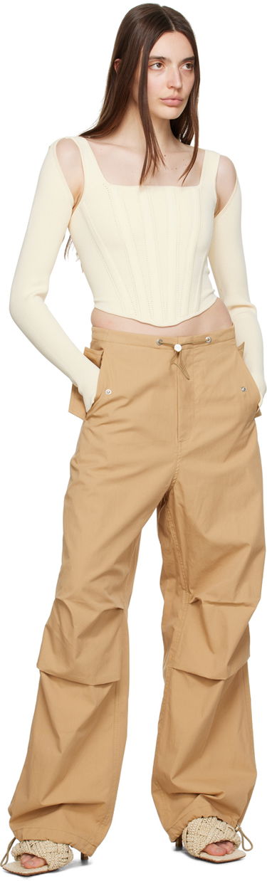 Cargo bukser Dion Lee Elasticized Cargo Trousers Beige | C2100P23, 3