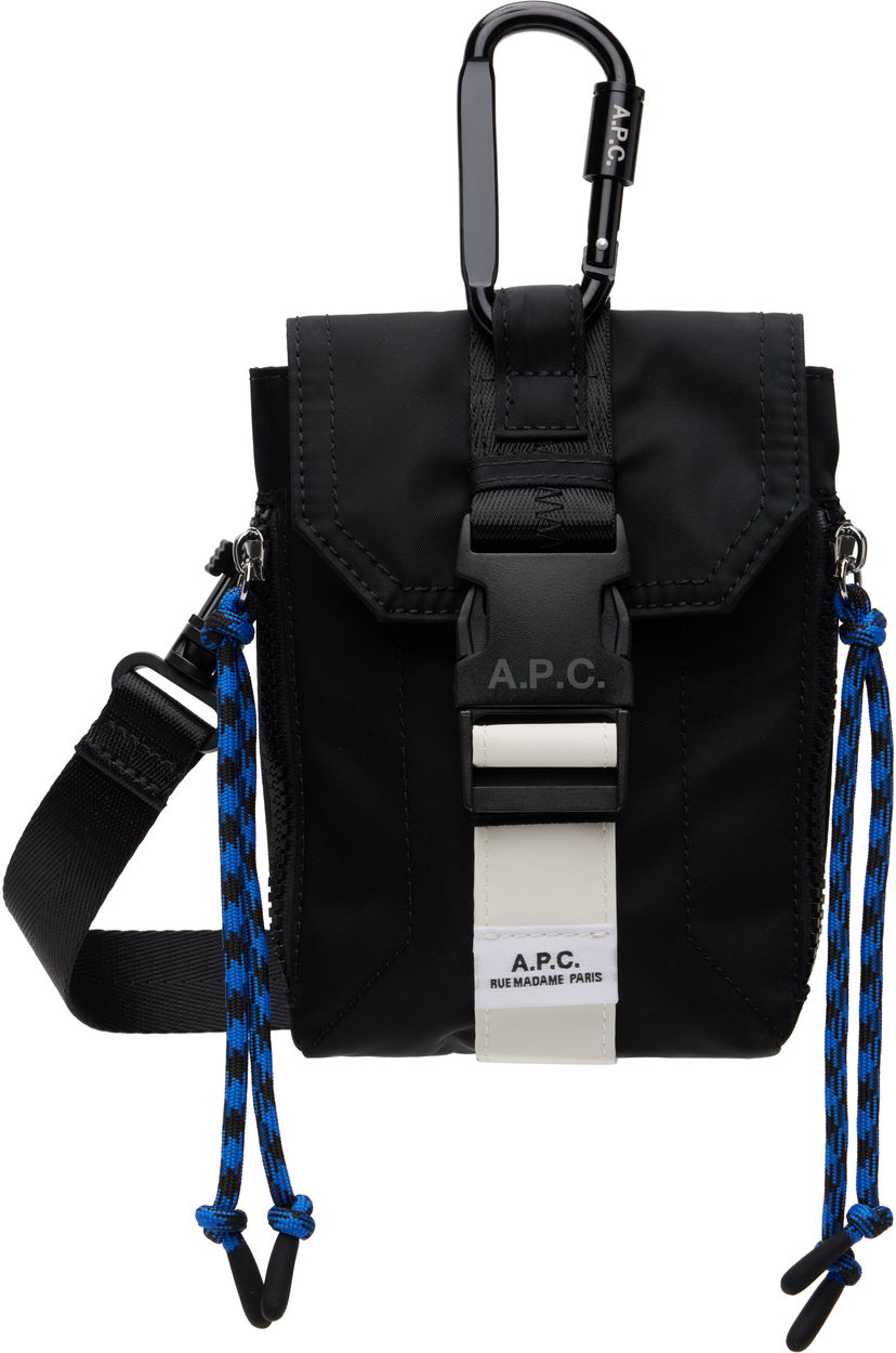 Skuldertaske A.P.C. Trek Crossbody Pouch Sort | PAAGR-H61733