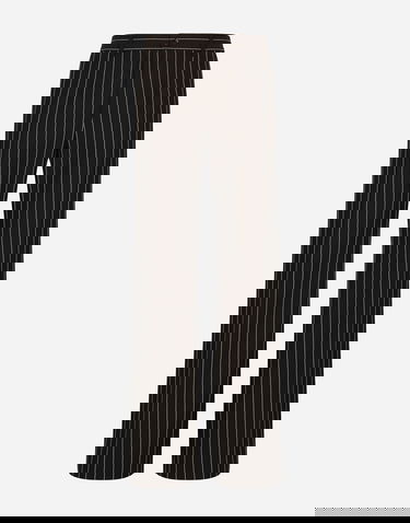 Bukser Dolce & Gabbana Dolce & Gabbana Pinstriped Wide-leg Trousers Sort | GP01PTFR20WS8051, 0