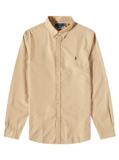 Skjorte Polo by Ralph Lauren Garment Dye Button Beige | 710889739001