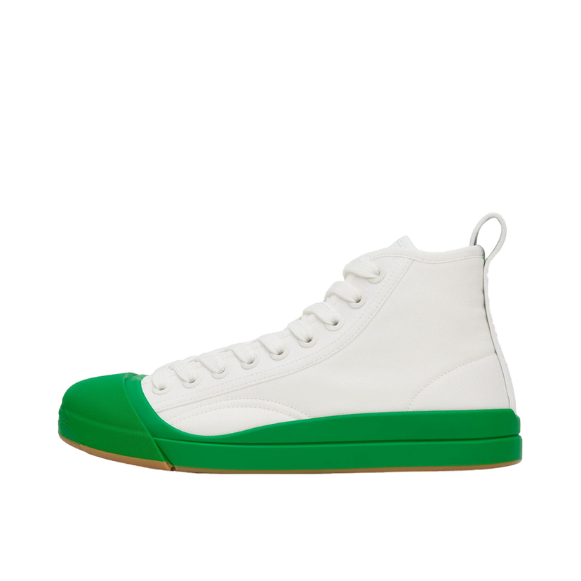 Sneakers og sko Bottega Veneta White & Green Vulcan Sneakers Hvid | 755654 V2R10