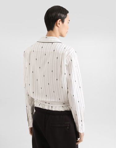Skjorte Dolce & Gabbana Dolce & Gabbana Men's Vanity Logo Print Pinstripe Shirt Hvid | G5IF1THJMQRS8350, 2