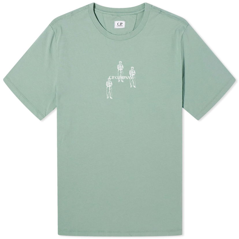 T-shirt C.P. Company 30/1 Jersey Relaxed Graphic T-Shirt Turkis | CMTS143A-006586W-626