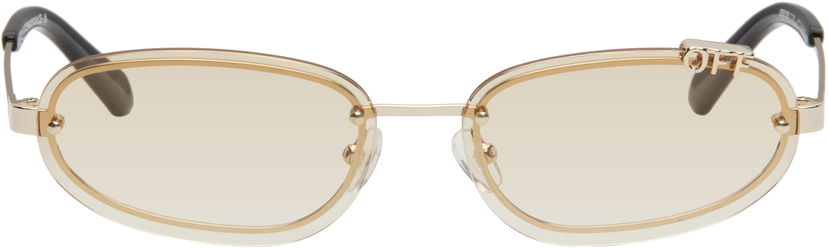Solbriller Off-White Off-White Miami Sunglasses Beige | OERI13MC99MET001766E