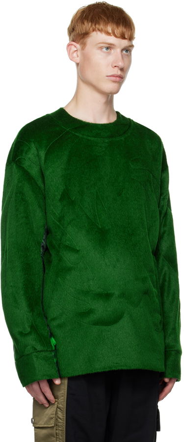 Sweater Feng Chen Wang Feng Chen Wang Paneled Sweatshirt Grøn | FUF14SS01, 1