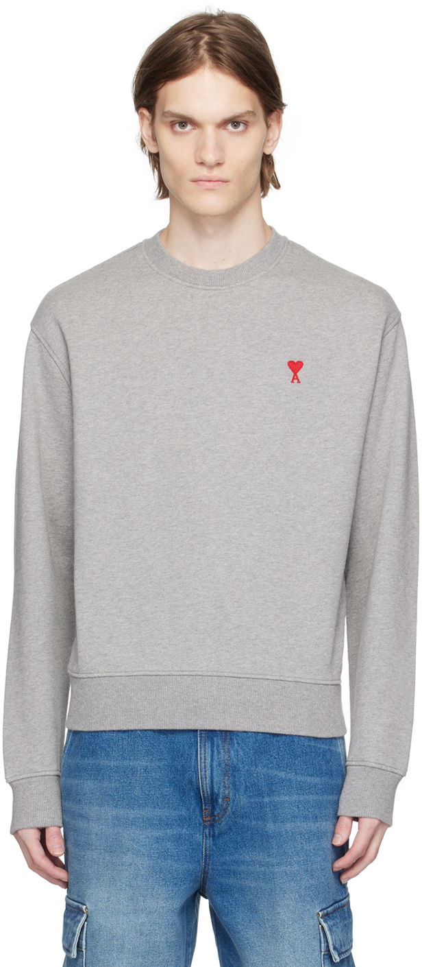 Sweatshirt AMI Sweatshirt Grå | BFUSW001.730, 0