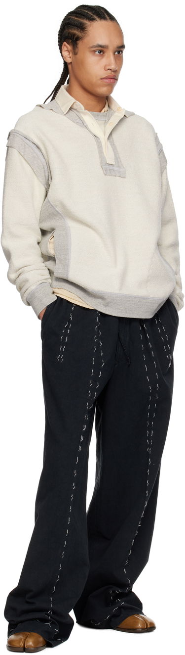 Sweater Maison Margiela Maison Margiela Décortiqué Polo Sweatshirt Beige | S50GU0227 M25022, 3