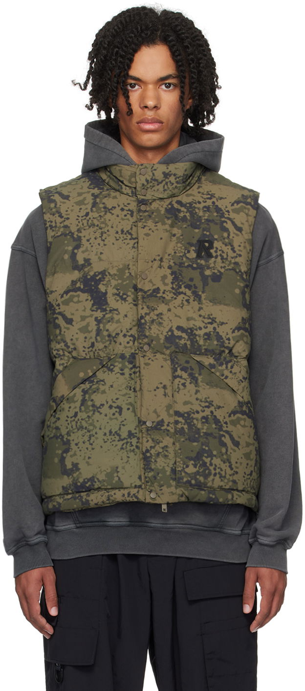 Vest Represent Clo Camouflage Down Vest Grøn | MG1001-11