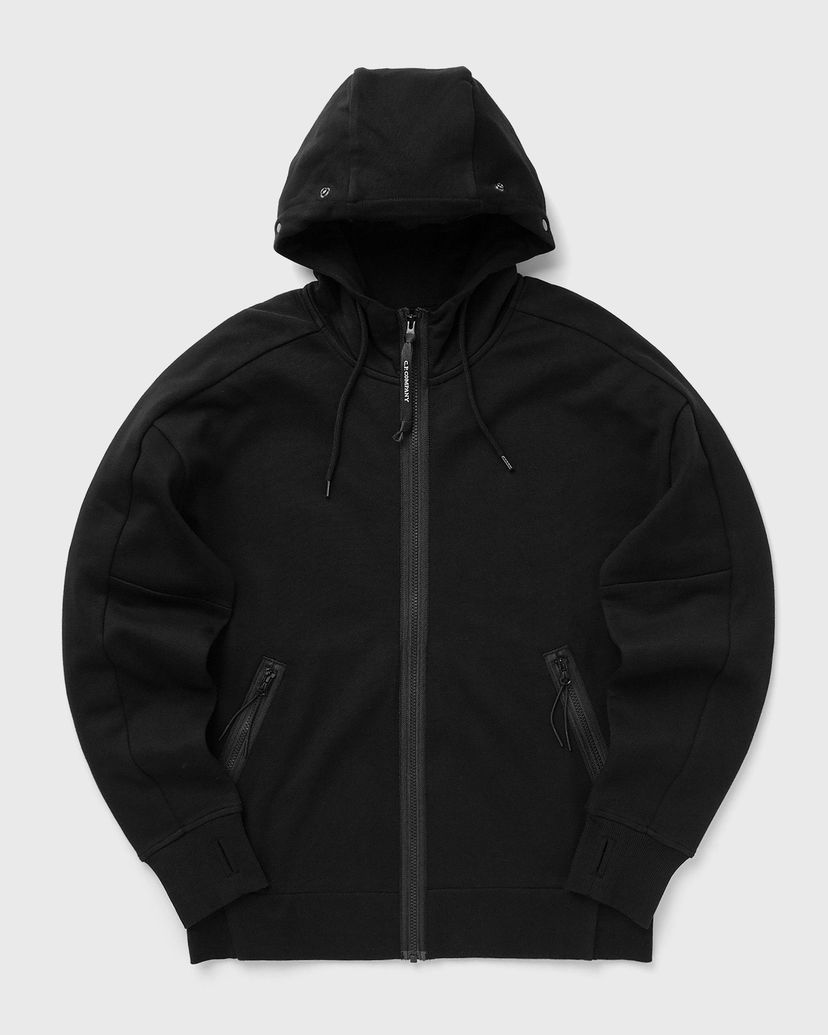 Sweatshirt C.P. Company DIAGONAL RAISED FLEECE GOGGLE ZIPPED HOODED SWEATSHIRT Sort | 17CMSS028A005086W-999