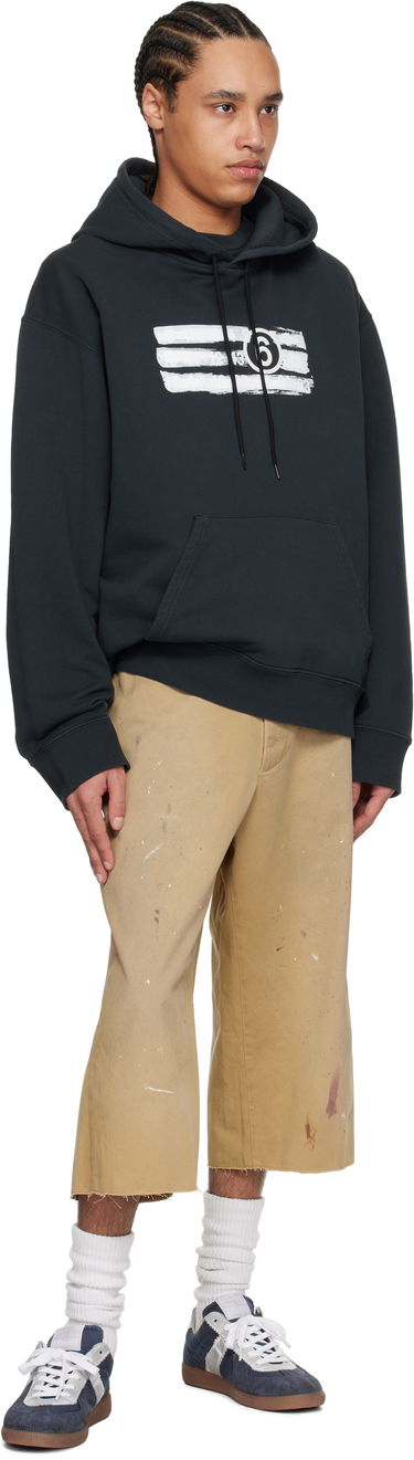Sweatshirt Maison Margiela MM6 Maison Margiela Printed Logo Hoodie Sort | SH2GU0020 M25004, 3