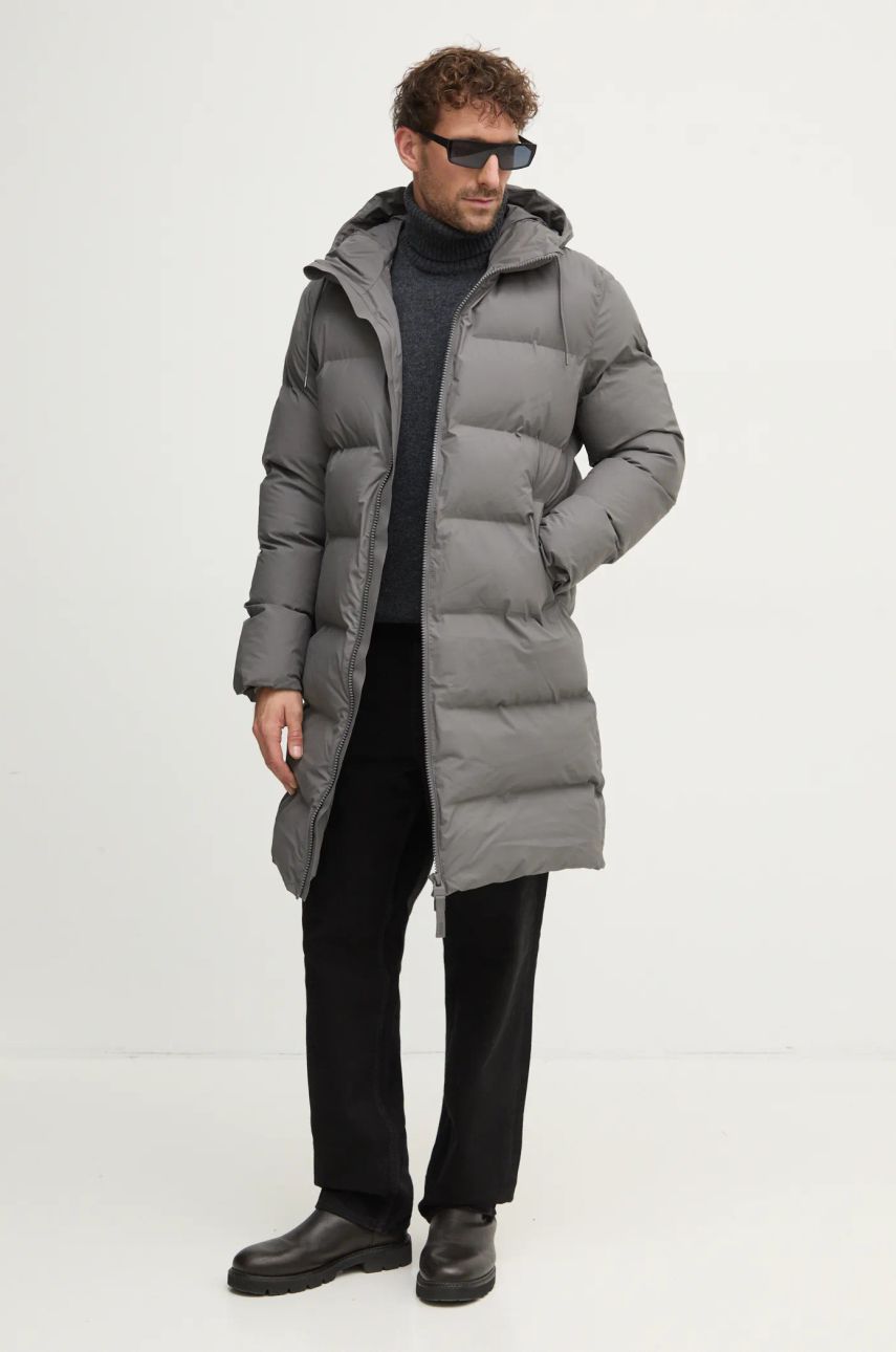 Puffer jakke Rains Long Puffer Down Jacket Grå | 15130.13, 1