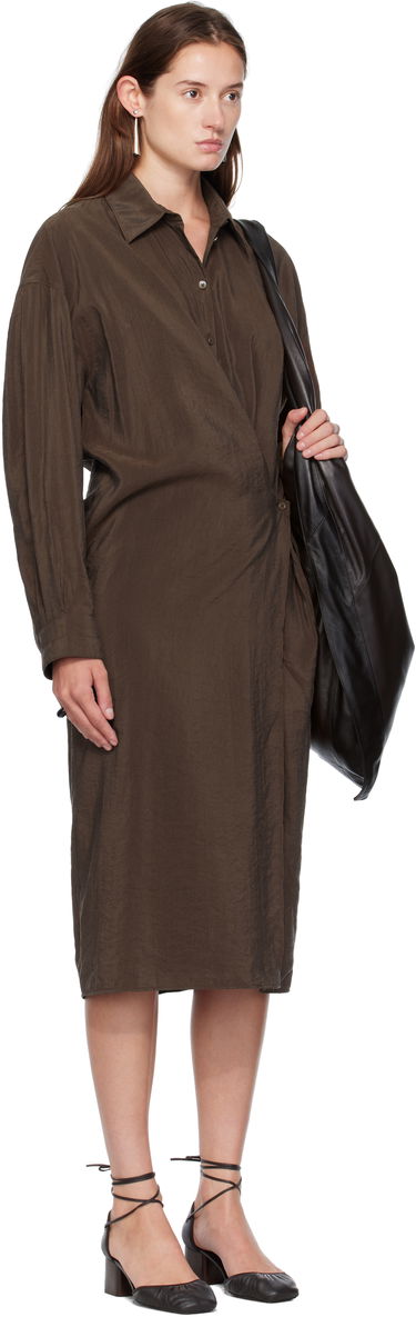 Kjole LEMAIRE Straight Collar Twisted Dress Sort | DR1092 LF1308, 4