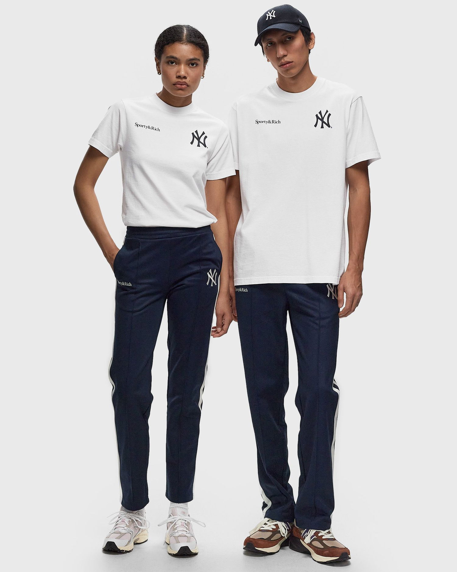 Joggingbukser Sporty & Rich Serif Track Pants Sweatpants Blå | PA013505631BL32, 1