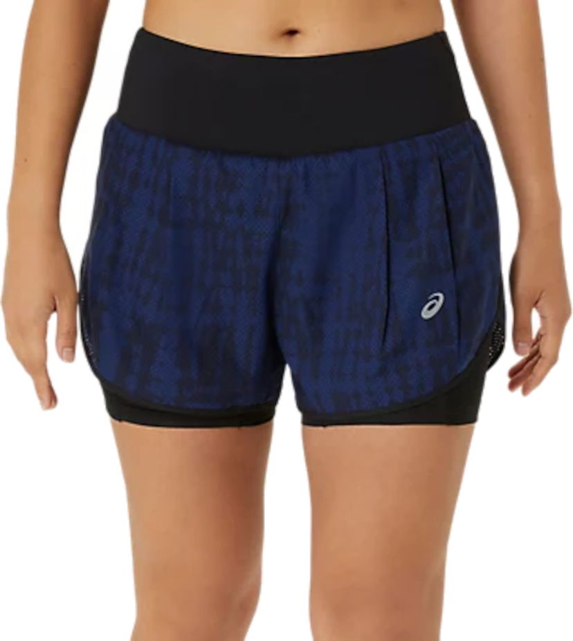 Shorts Asics ROAD ALL OVER PRINT 2-N-1 3.5IN SHORT Mørkeblå | 2012d077-400