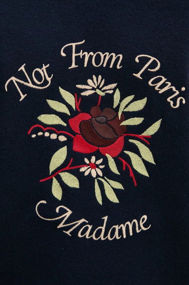 Sweater Drôle de Monsieur Embroidered Floral Graphic Sweatshirt Mørkeblå | E.PO162.WO007.NY, 5