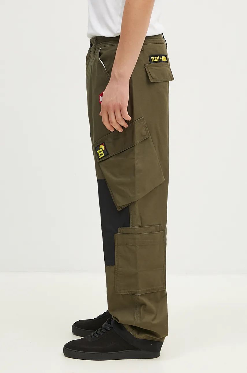 Cargo bukser BILLIONAIRE BOYS CLUB Cargo Pants With Patches Grøn | B24315, 1