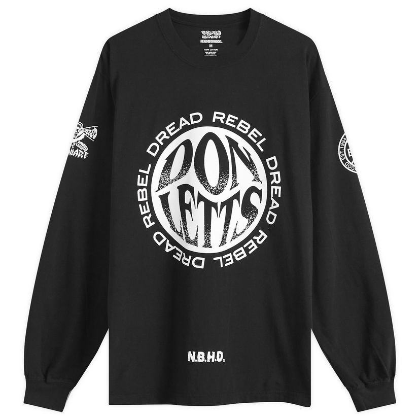 T-shirt Neighborhood Rebel Dread Hardware Long Sleeve Graphic T-Shirt Sort | 242PCRDN-LT01S-BLK