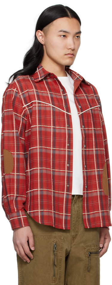 Skjorte Andersson Bell Andersson Bell Noah Patch Check Shirt Rød | atb1238m, 1