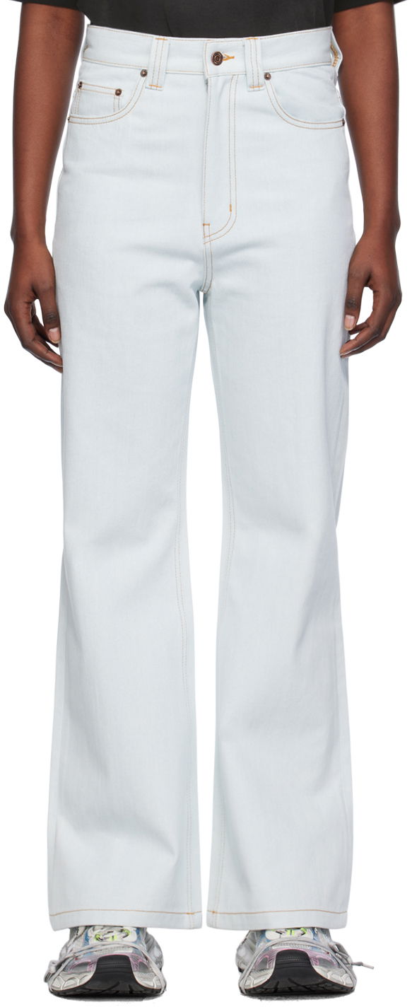 Jeans We11done Straight Leg Jeans Blå | WD-DP0-24-336-W-IC