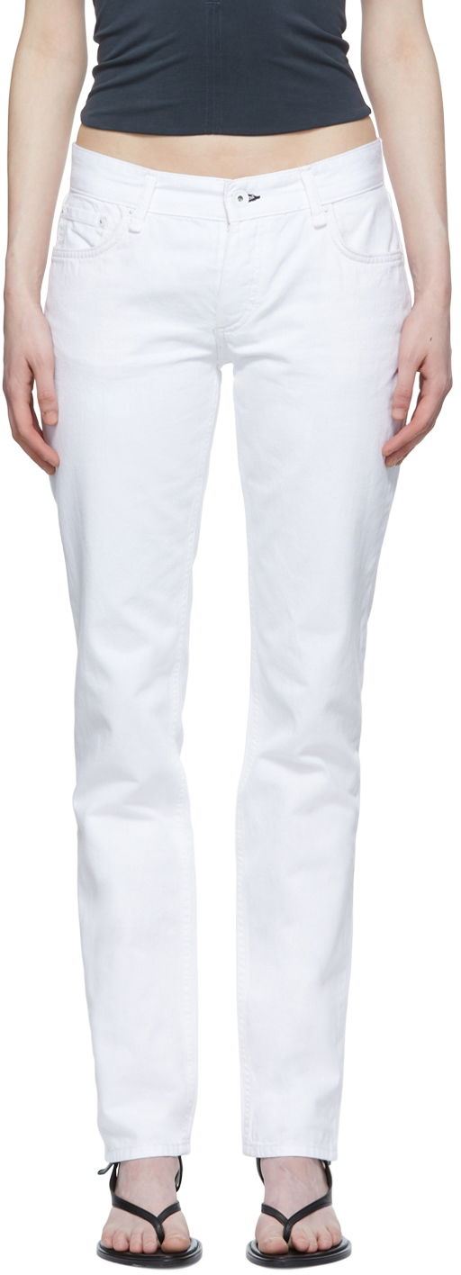 Jeans rag & bone Piper Straight-Leg Jeans Hvid | WDD22P2904SPBW