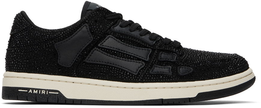 Tøj AMIRI AMIRI Crystal Skel Low Top Sort | AMFOSR1035, 0