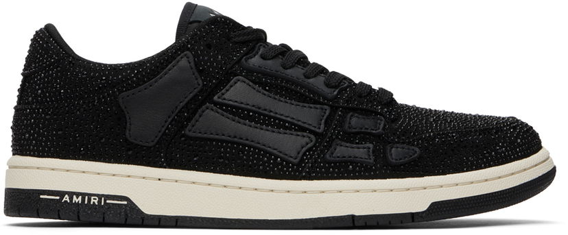 Tøj AMIRI AMIRI Crystal Skel Low Top Sort | AMFOSR1035