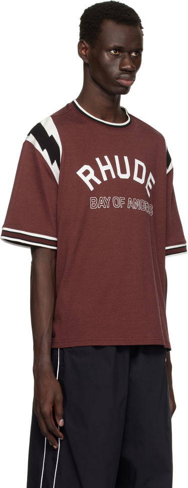 T-shirt Rhude Rhude Lightning Ringer Jersey T-Shirt Brun | RHPS25TT19012, 1