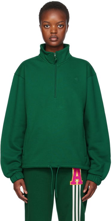 Sweatshirt adidas Originals Adicolor Contempo Half-Zip Crew Sweatshirt Grøn | IM4396, 0