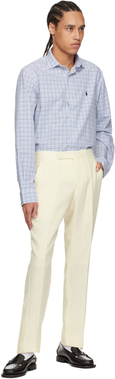 Skjorte Polo by Ralph Lauren Ralph Lauren Classic Fit Tattersall Stretch Shirt Blå | 710966423001, 4
