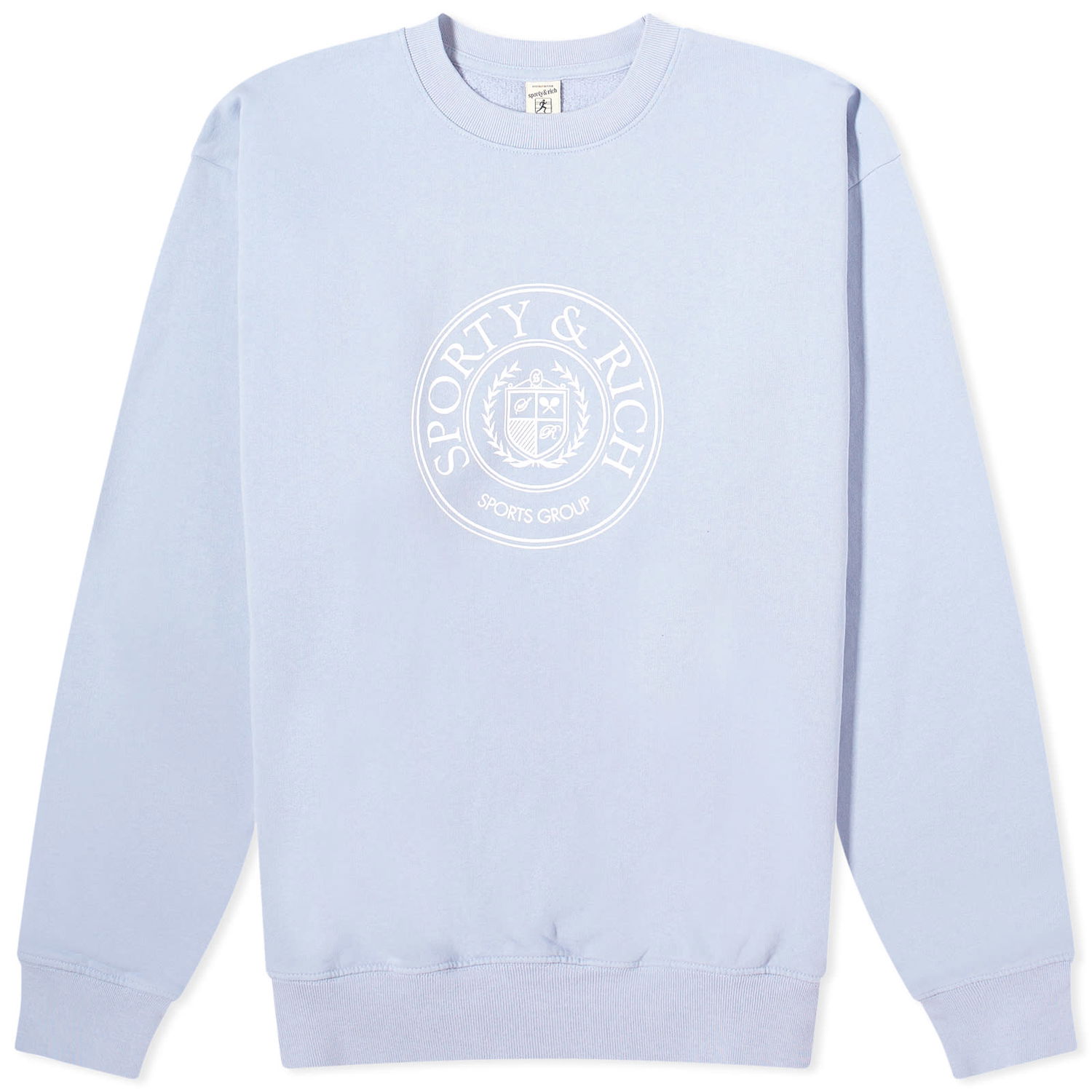 Sweater Sporty & Rich Conneticut Crest Crew Sweat Lilla | CRAW2341PW, 0