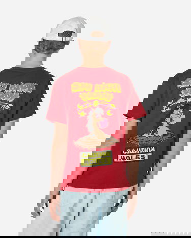 T-shirt Sky High Farm Flatbush Printed T-Shirt Rød | SHF03T002 1, 2