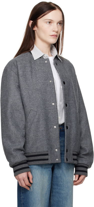 Bomberjakke A.P.C. Wool Bomber Jacket Grå | WVBEB-M02974, 1