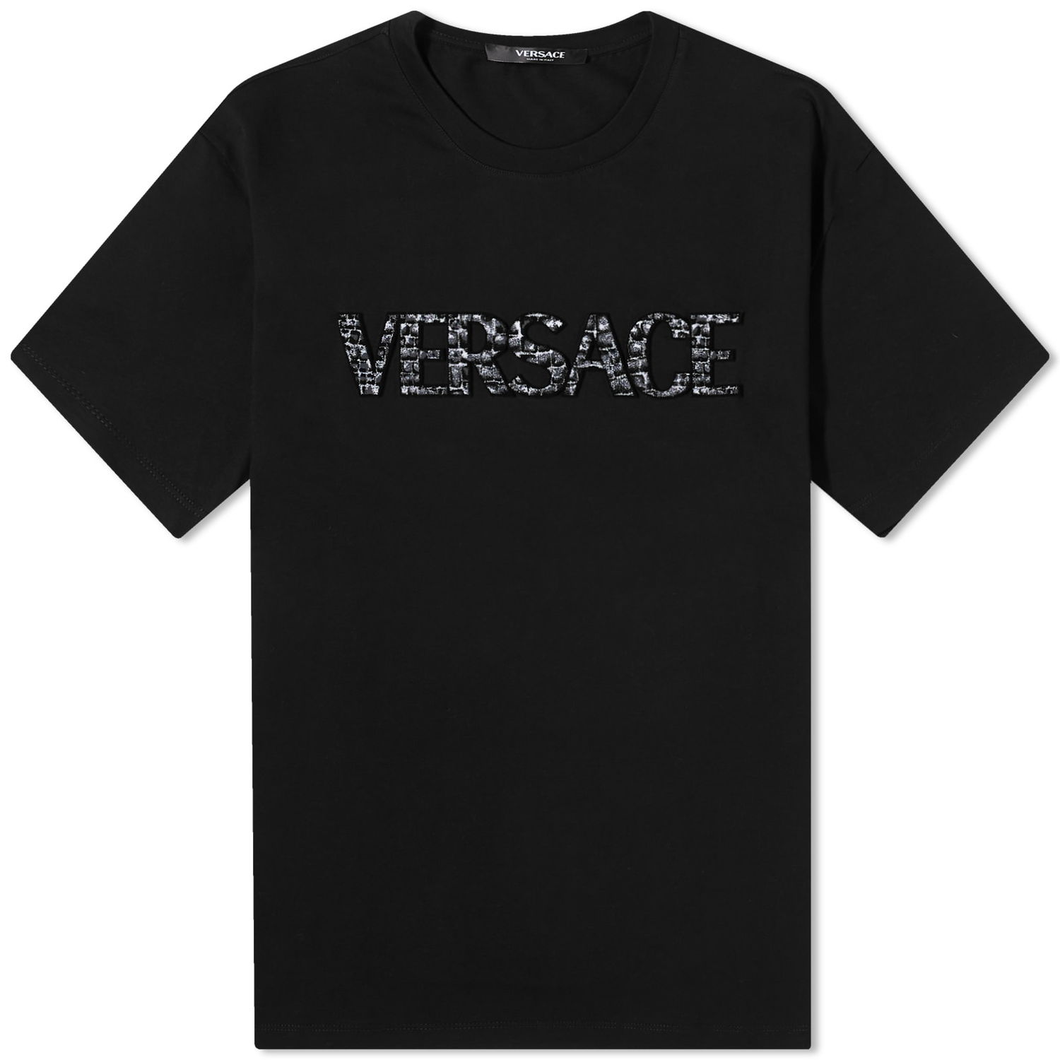 T-shirt Versace Croc Logo T-Shirt Sort | 1012524-1A09040-1B000, 0