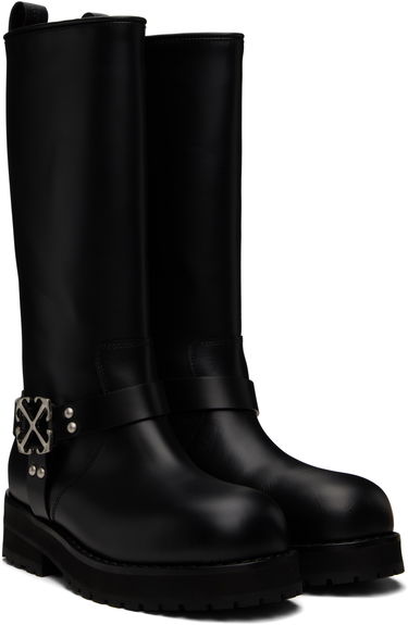 Tøj Off-White Off-White Off Track Leather Boots Sort | OWIE045C99LEA0011072, 3