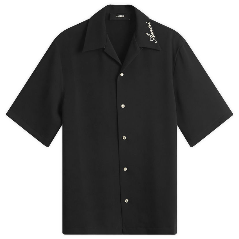 Skjorte AMIRI Amiri Camp Shirt, Size Medium Sort | AMSTCA1127-Black