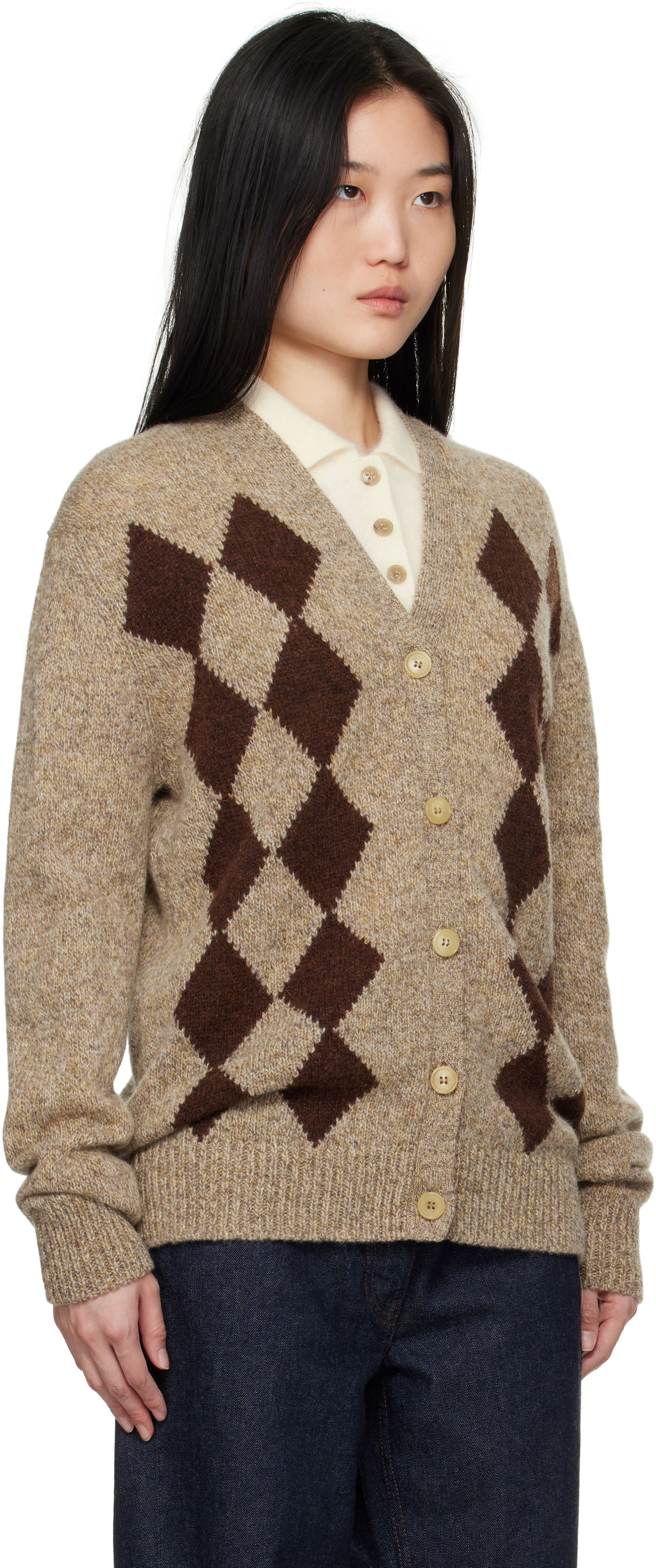 Sweater &Daughter &Daughter Shetland Argyle Cardigan Brun | WLR2304, 1