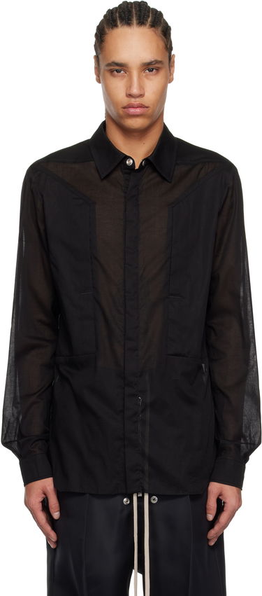 Skjorte Rick Owens Rick Owens Hollywood Fogpocket Shirt Sort | RU01E5237 CV, 0