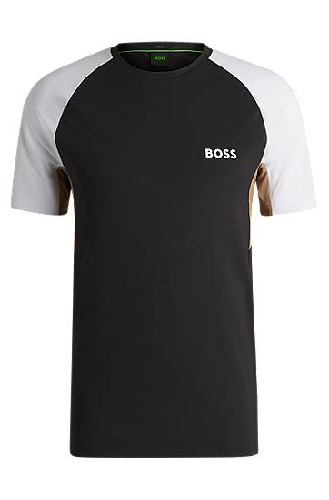 T-shirt BOSS BOSS Active Color-Blocked T-Shirt Sort | 50539114