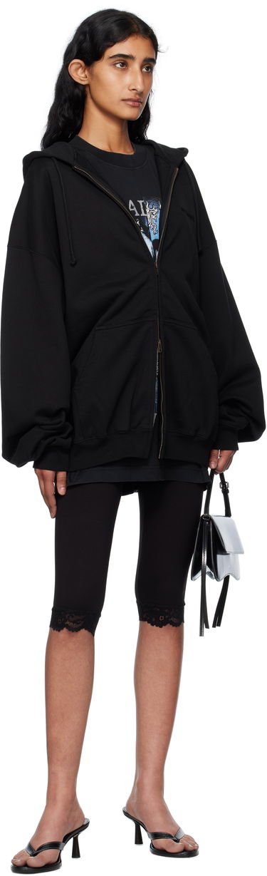 Sweatshirt VETEMENTS Vetements Oversized Zip-Up Hoodie Sort | UH76ZU100B, 3