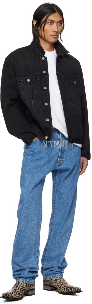 Jakke VETEMENTS VTMNTS Embroidered Denim Jacket Sort | VL20JA560BW, 3