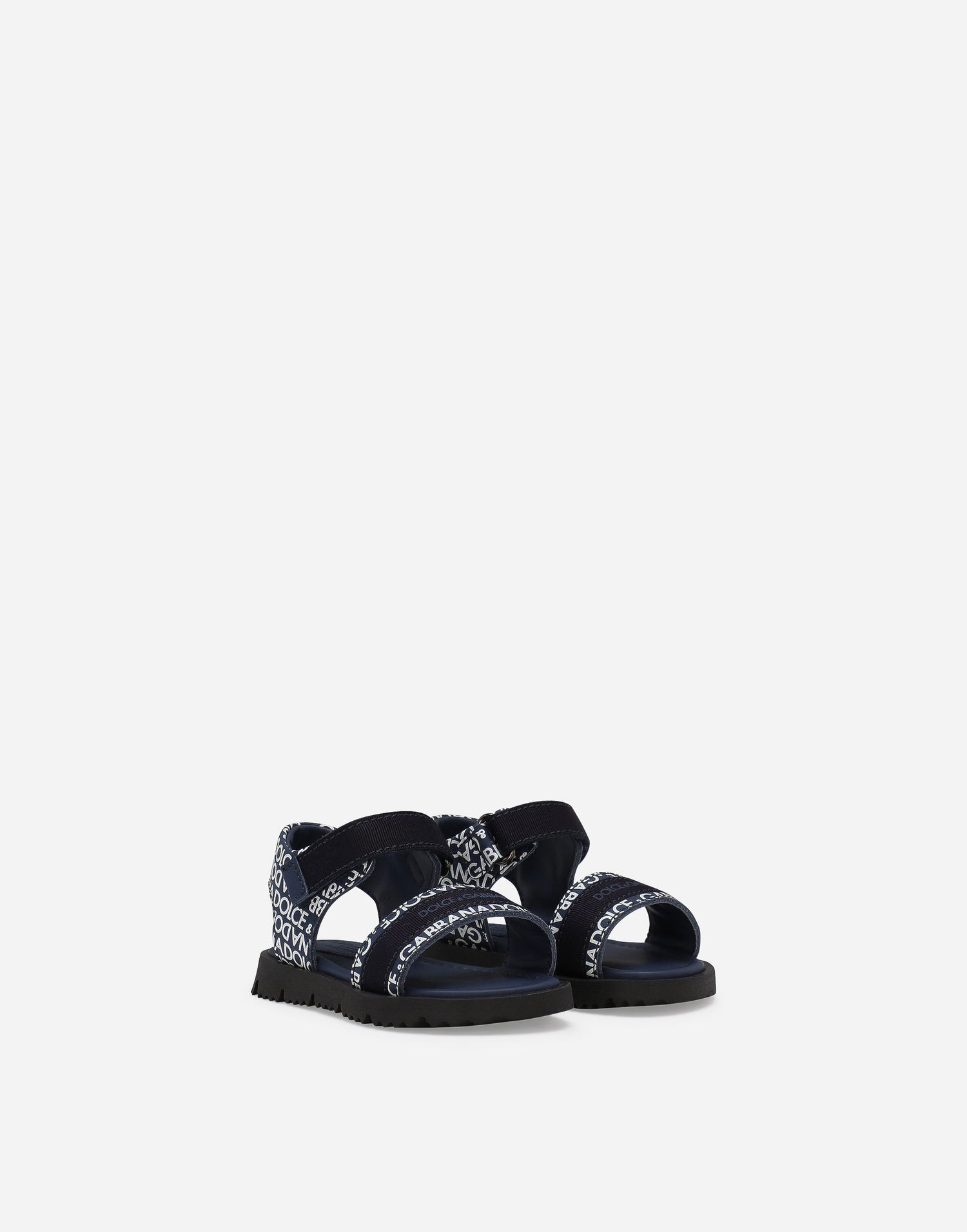 Sneakers og sko Dolce & Gabbana Dolce & Gabbana Printed Calfskin Sandals For First Steps (19-26) Blå | DL0078AX182HBXCW, 1