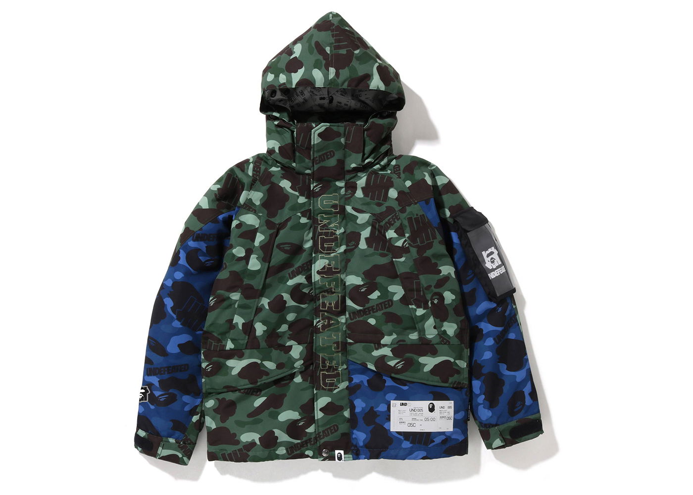 Jakke BAPE Undefeated x Color Camo Snowboard Down Jacket Grøn | 1I73-144-902, 0