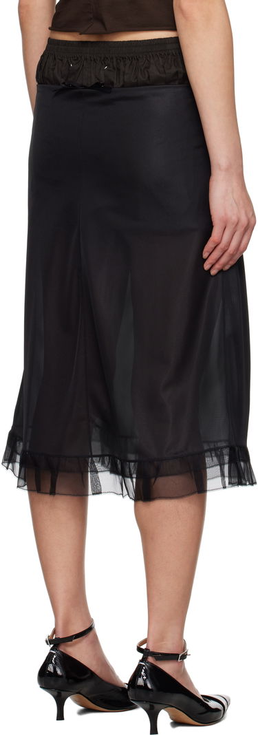 Nederdel Maison Margiela Maison Margiela Anonymity of the lining Midi Skirt Sort | S51ME0030 MTJ023, 2