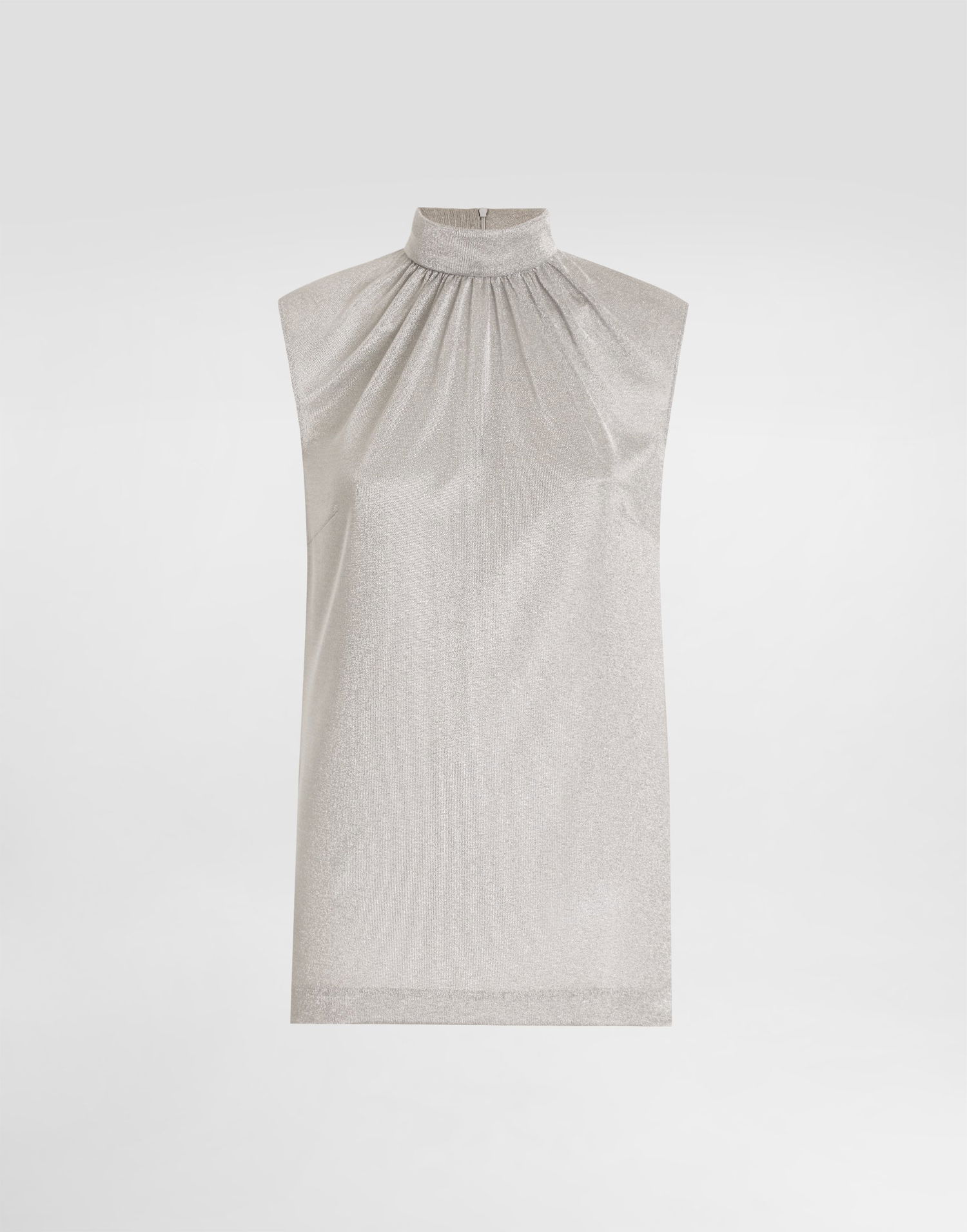Jersey Dolce & Gabbana High-Neck Lamé Jersey Top Metalisk | F7BD5THU7WCS0998, 0