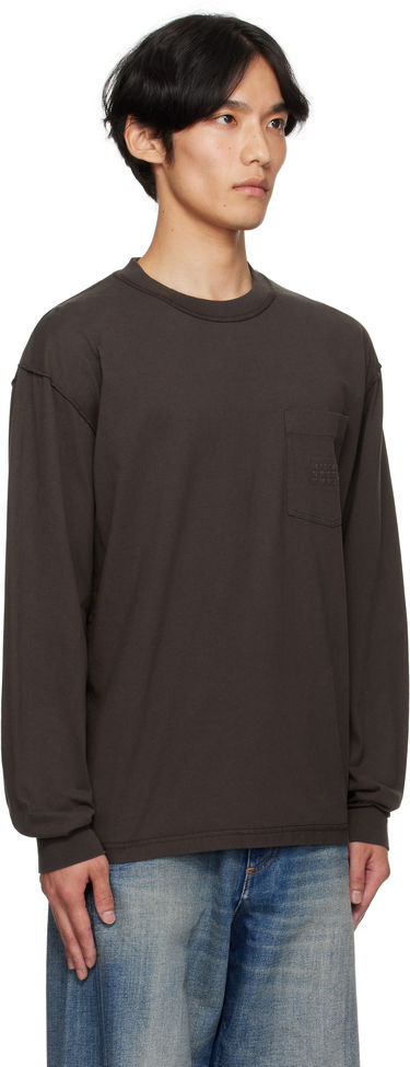 T-shirt Maison Margiela MM6 Maison Margiela Long Sleeve T-Shirt Brun | SH0NH0016 M20050, 1