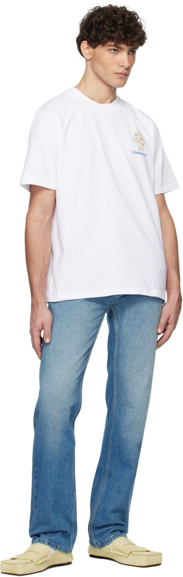 T-shirt Casablanca Diamond Column Graphic T-Shirt Hvid | MPS25-JTS-001-04, 3