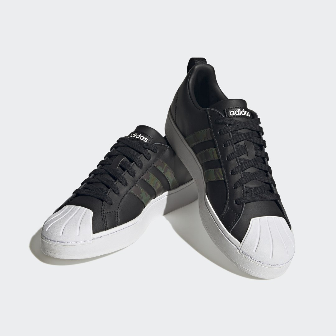 Sneakers og sko adidas Performance Streetcheck Cloudfoam Lifestyle Basketball Low Court Camo Graphic Sort | H06222, 1