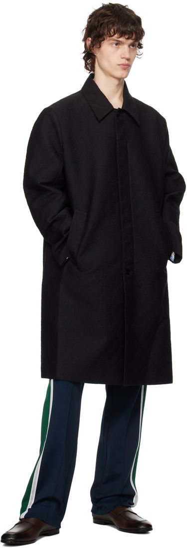 Regnfrakke Casablanca Casablanca Jacquard Car Coat Sort | MPS25-OT-163-01, 3
