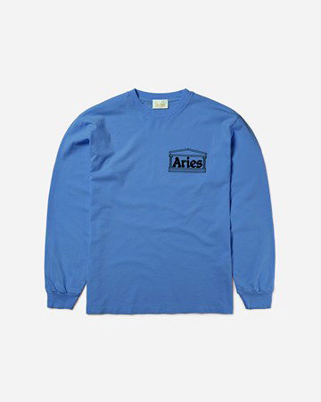 T-shirt Aries Temple LS Tee Blå | FTAR66600, 0